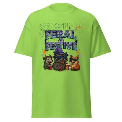 Feral & Festive Unisex Tee - Spooky Season Halloween Humor - Cady Creations