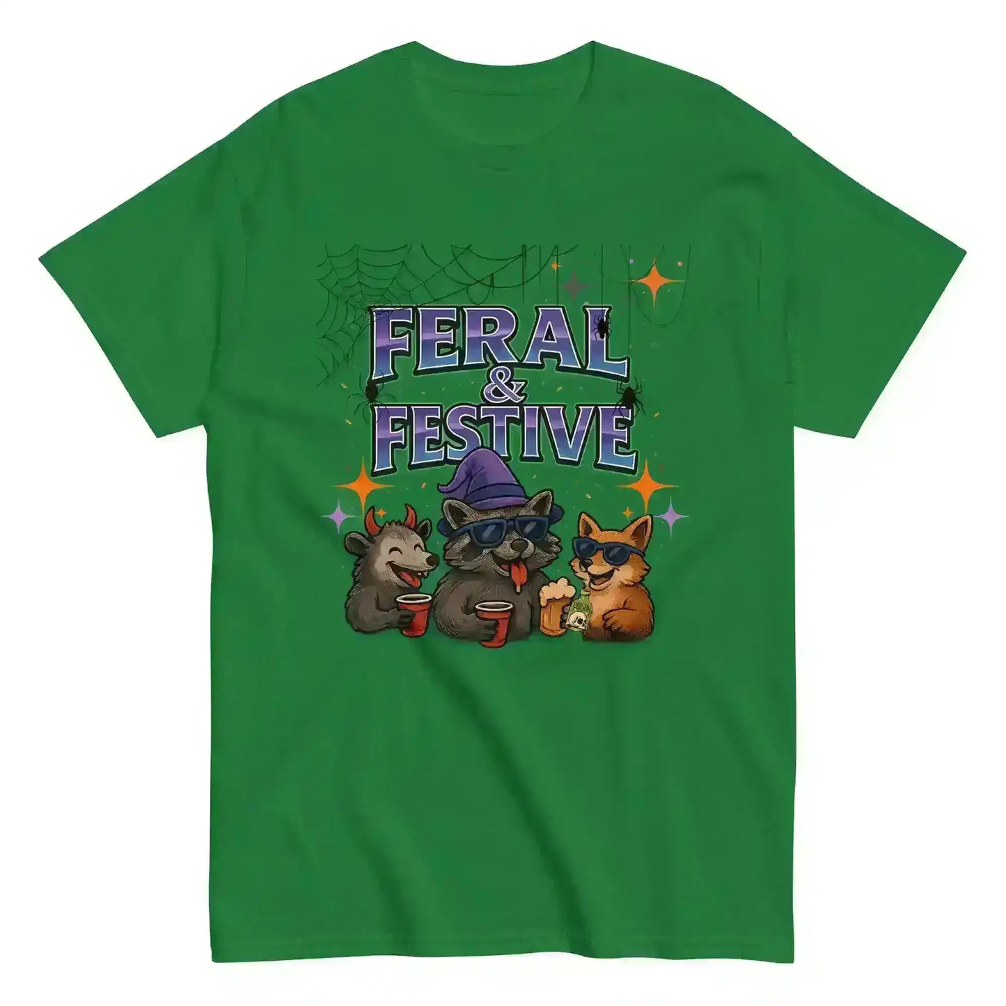 Feral & Festive Unisex Tee - Spooky Season Halloween Humor - Cady Creations