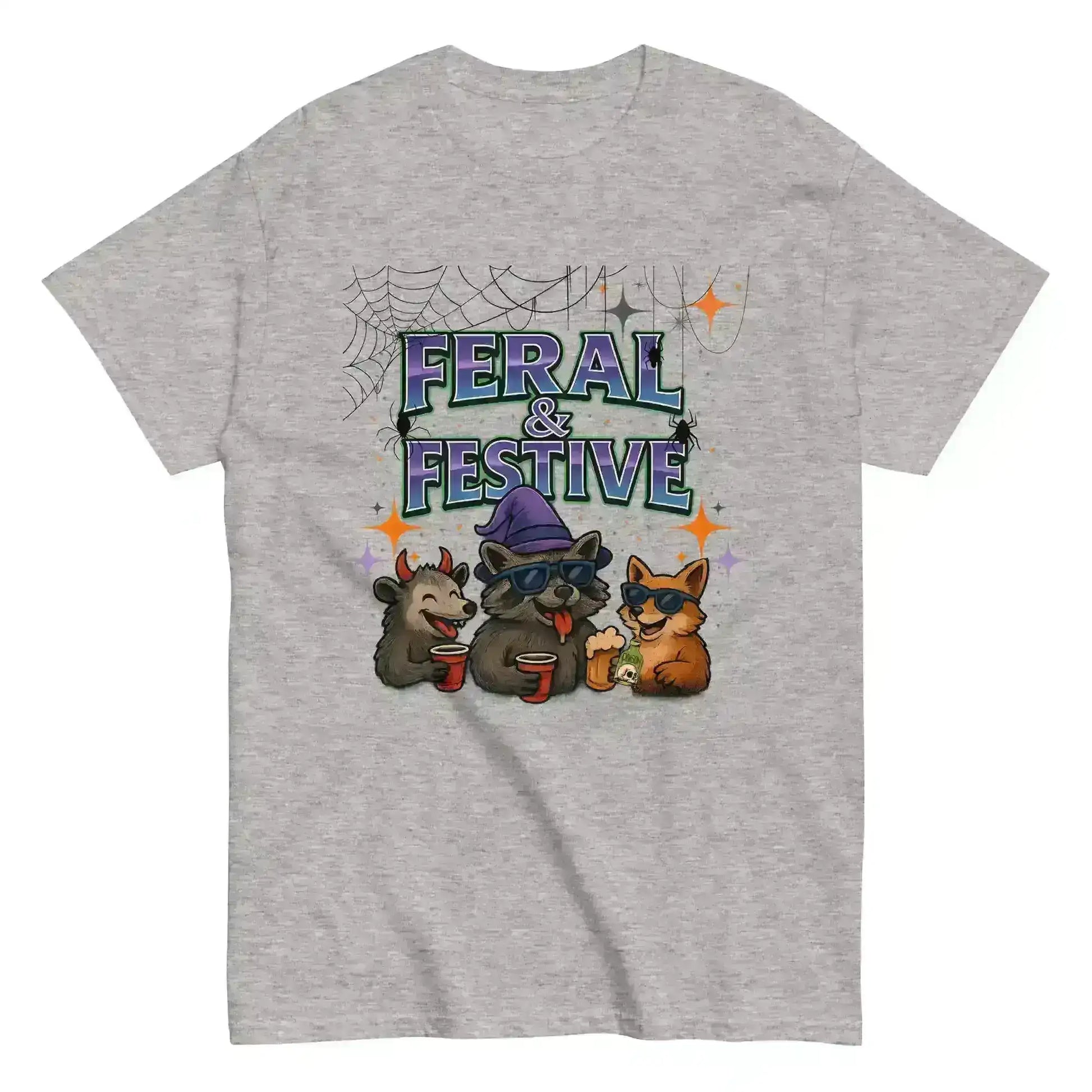Feral & Festive Unisex Tee - Spooky Season Halloween Humor - Cady Creations