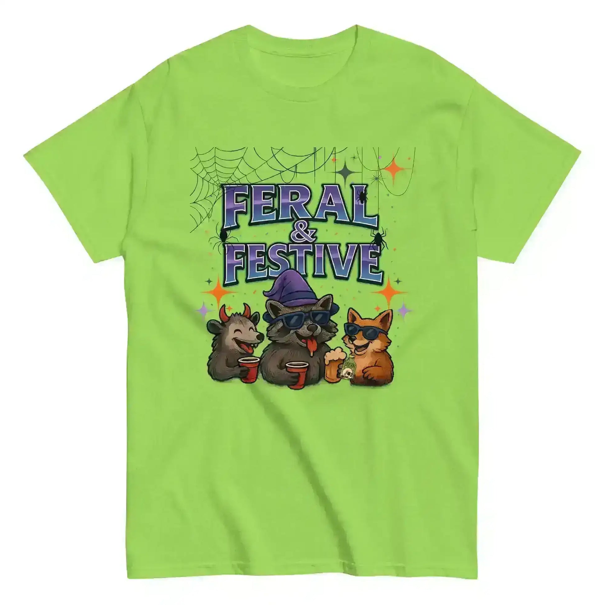 Feral & Festive Unisex Tee - Spooky Season Halloween Humor - Cady Creations