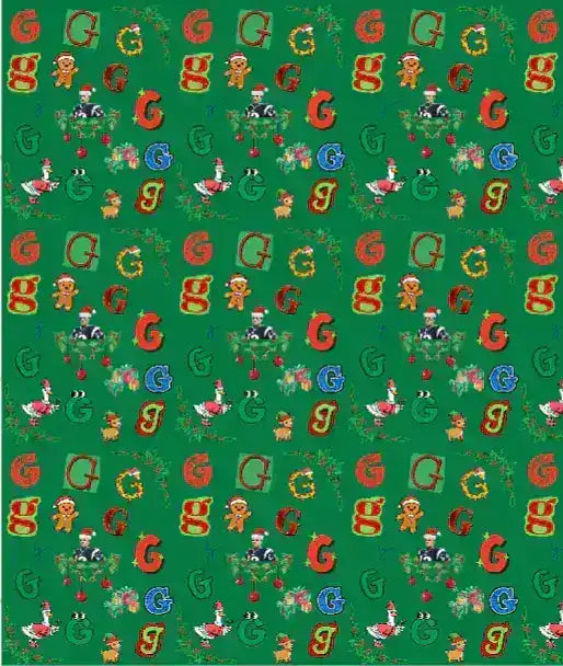 "G" Christmas Wrapping Paper – Alphabet Gift Swap Collection