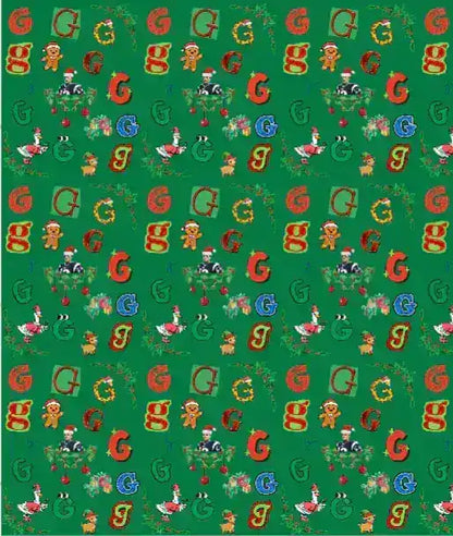 "G" Christmas Wrapping Paper – Alphabet Gift Swap Collection