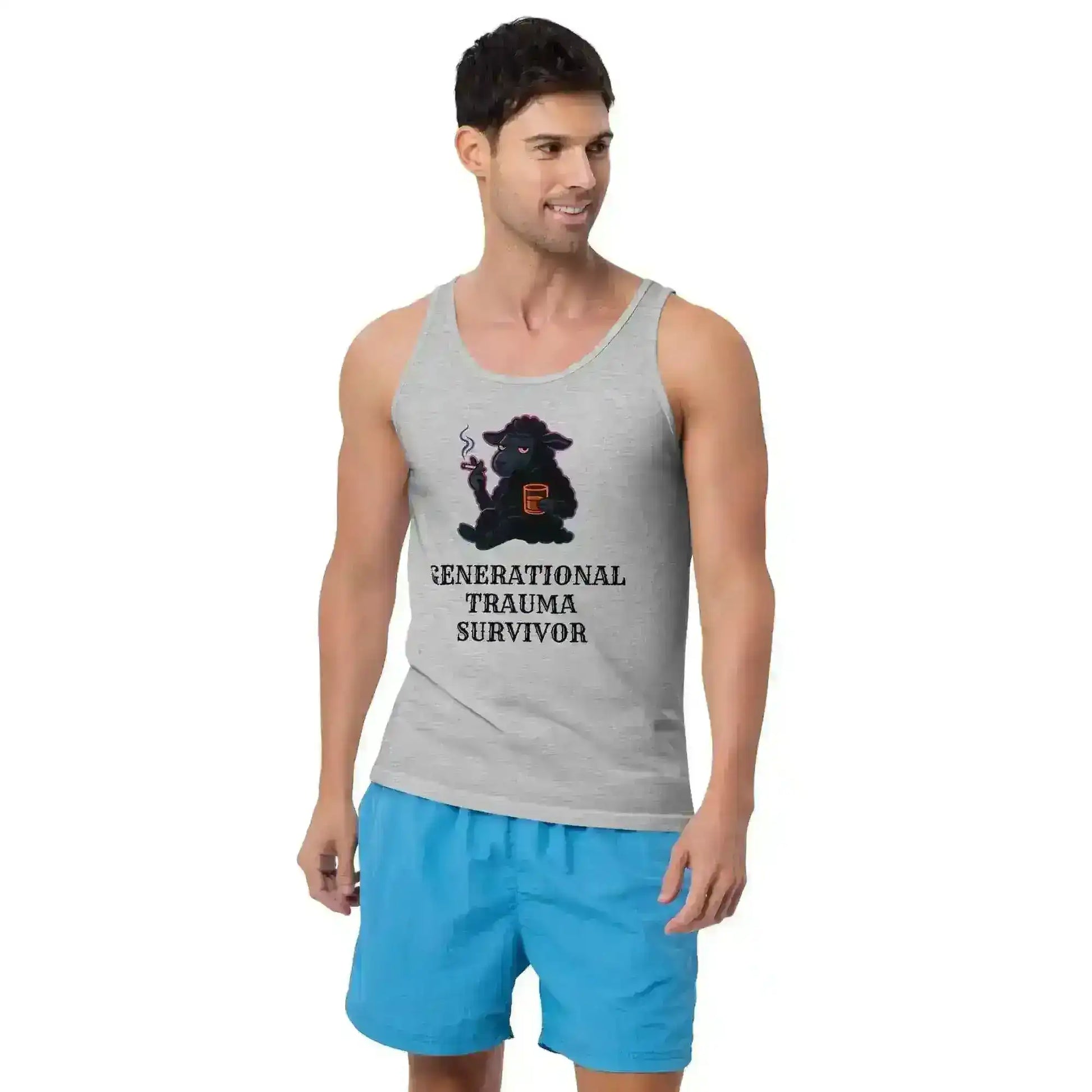 Generational Trauma Survivor Black Sheep Mental Health Humor Men's Tank Top - Cady Creations