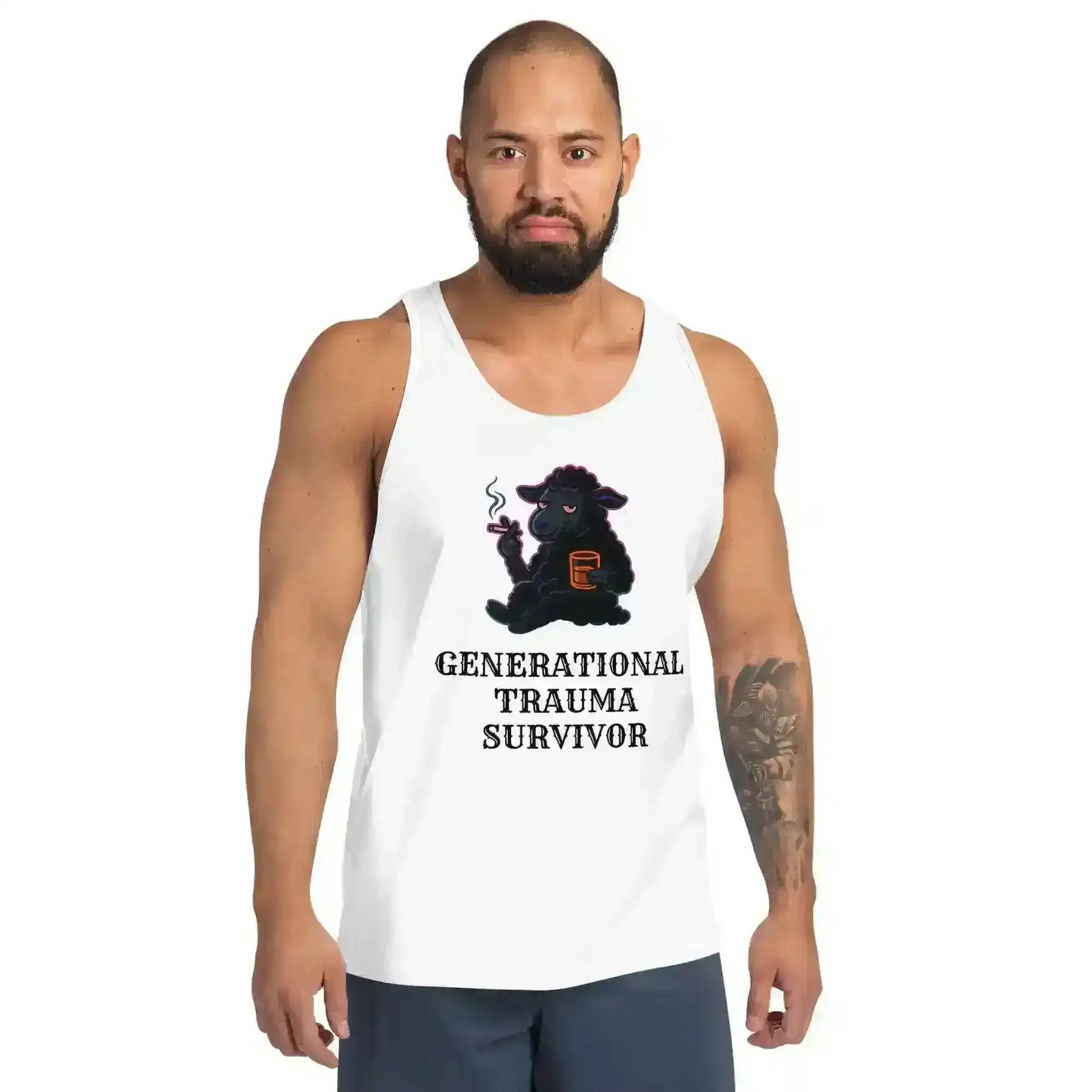 Generational Trauma Survivor Black Sheep Mental Health Humor Men's Tank Top - Cady Creations