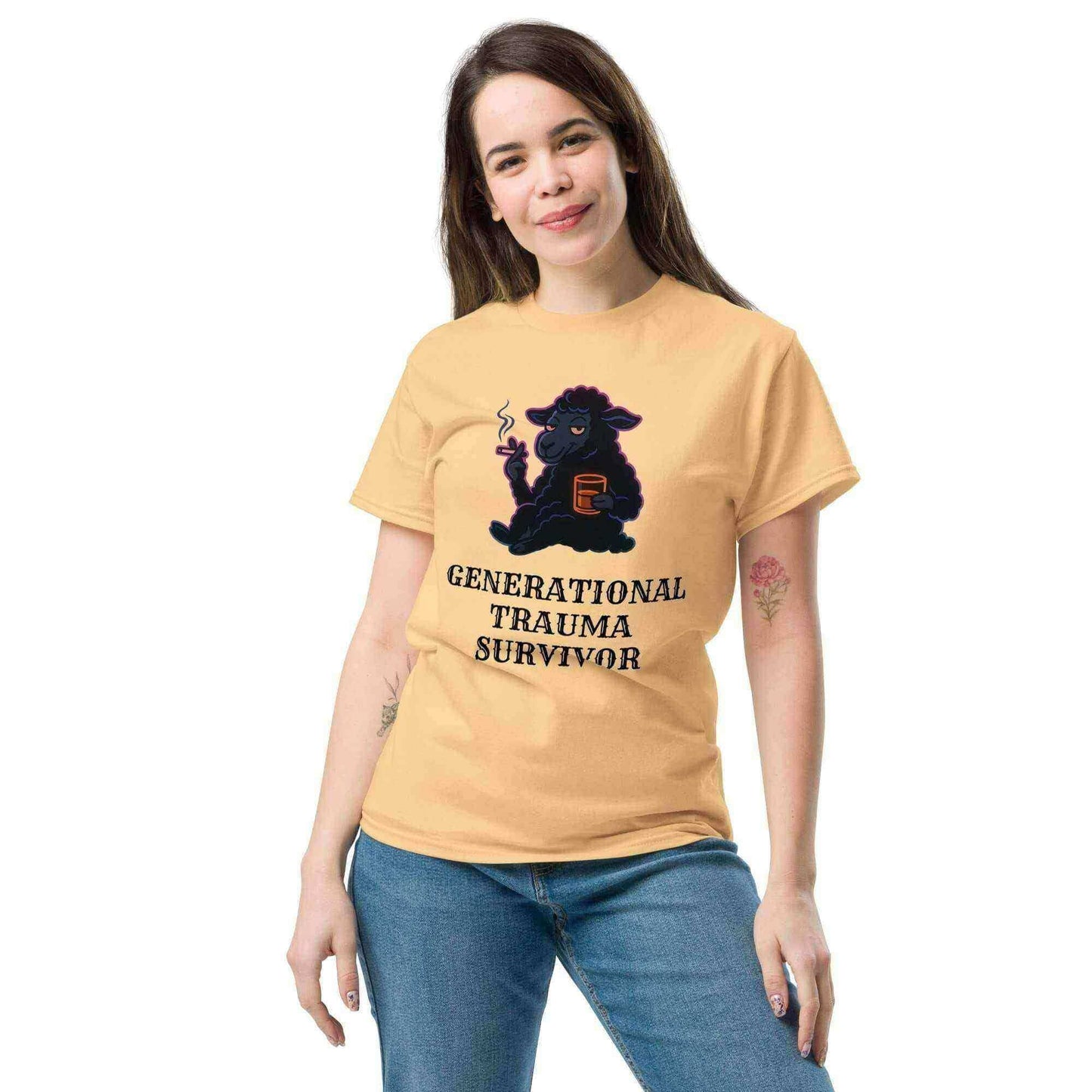 Generational Trauma Survivor Black Sheep Mental Health Humor Unisex Tee - Cady Creations
