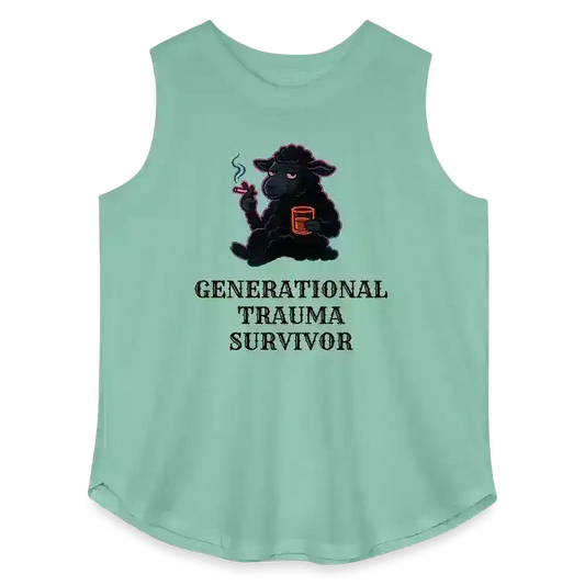 Generational Trauma Survivor Black Sheep Women's Curvy Relaxed Tank Top - Cady Creations