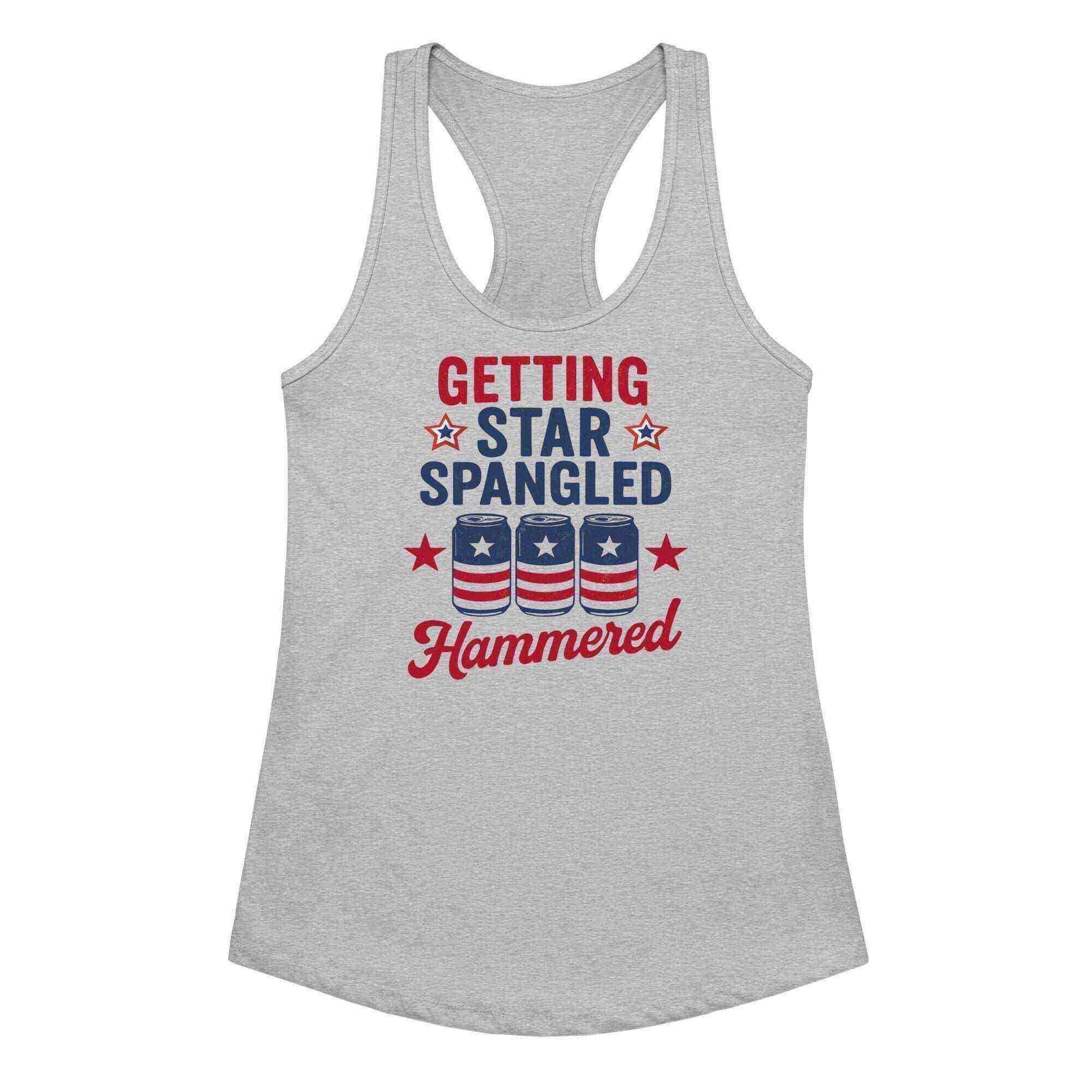 Getting Star Spangled Hammered 4th of July Racerback Tank - Cady Creations