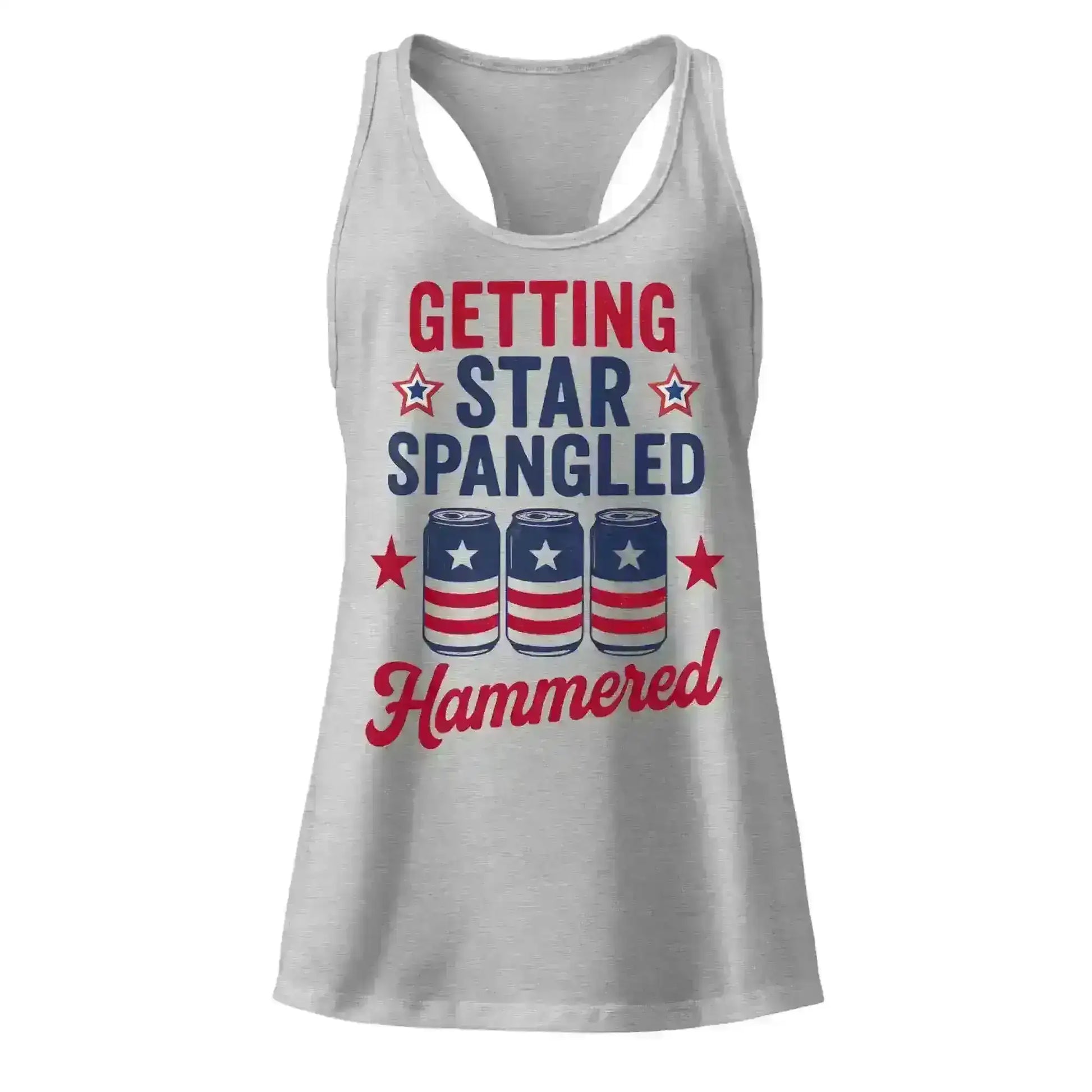 Getting Star Spangled Hammered 4th of July Racerback Tank - Cady Creations