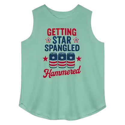 Getting Star Spangled Hammered - Curvy Tank - Cady Creations