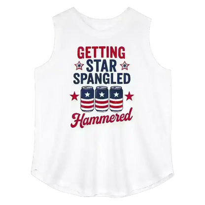 Getting Star Spangled Hammered - Curvy Tank - Cady Creations