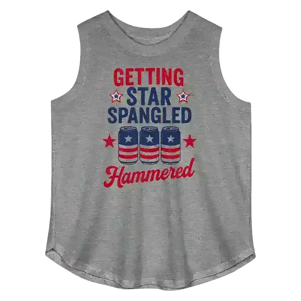 Getting Star Spangled Hammered - Curvy Tank - Cady Creations