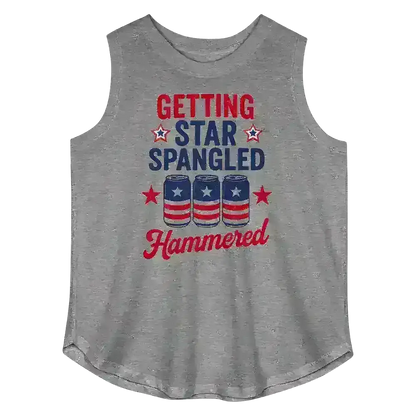 Getting Star Spangled Hammered - Curvy Tank - Cady Creations