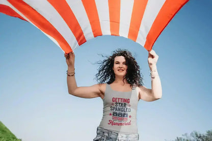Getting Star Spangled Hammered - Racerback Tank - Cady Creations