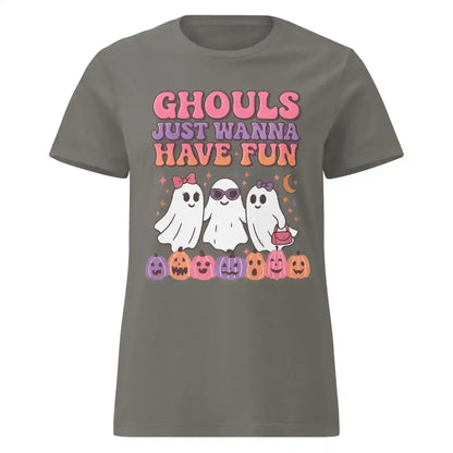 Ghouls Just Wanna Have Fun Fitted Tee - Spooky Season Halloween Humor - Cady Creations