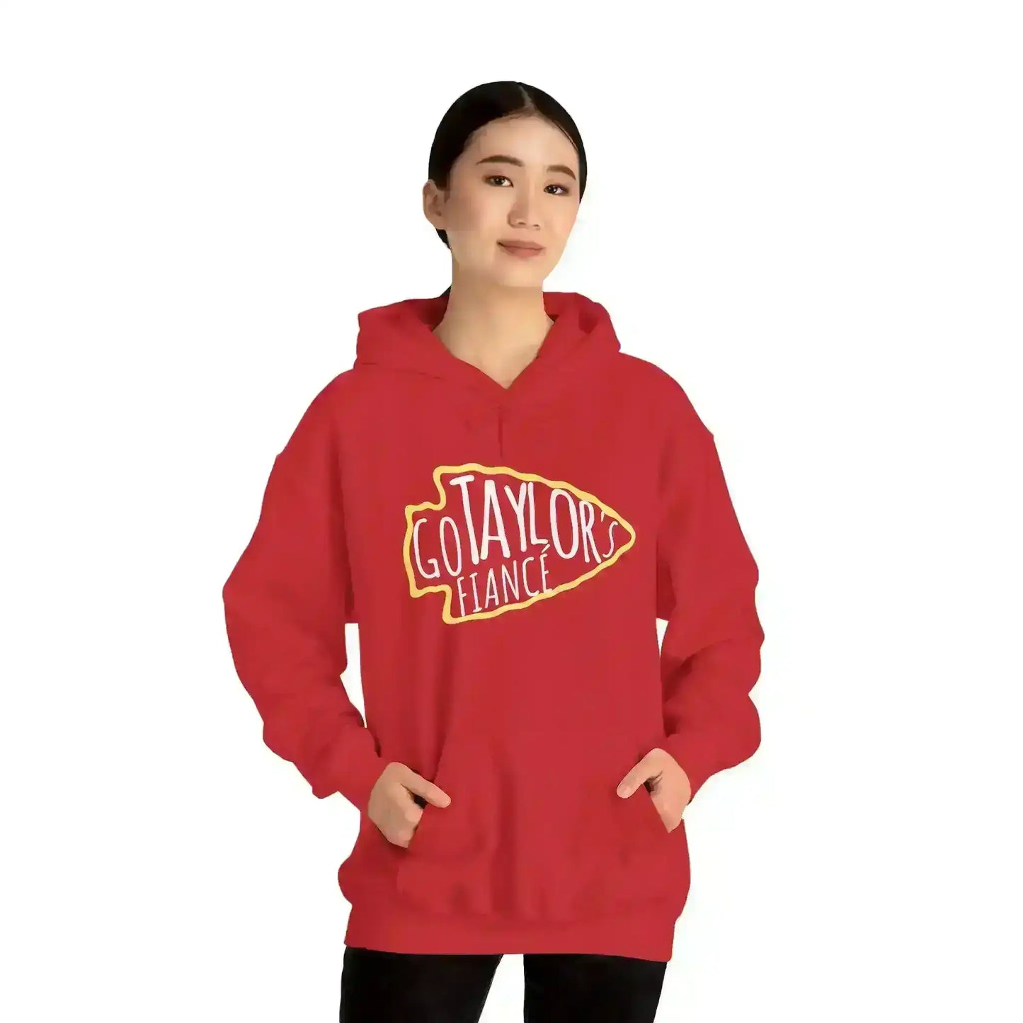 Go Taylor's Fiancé Pullover Hoodie - Pop Culture Chiefs Humor - Cady Creations