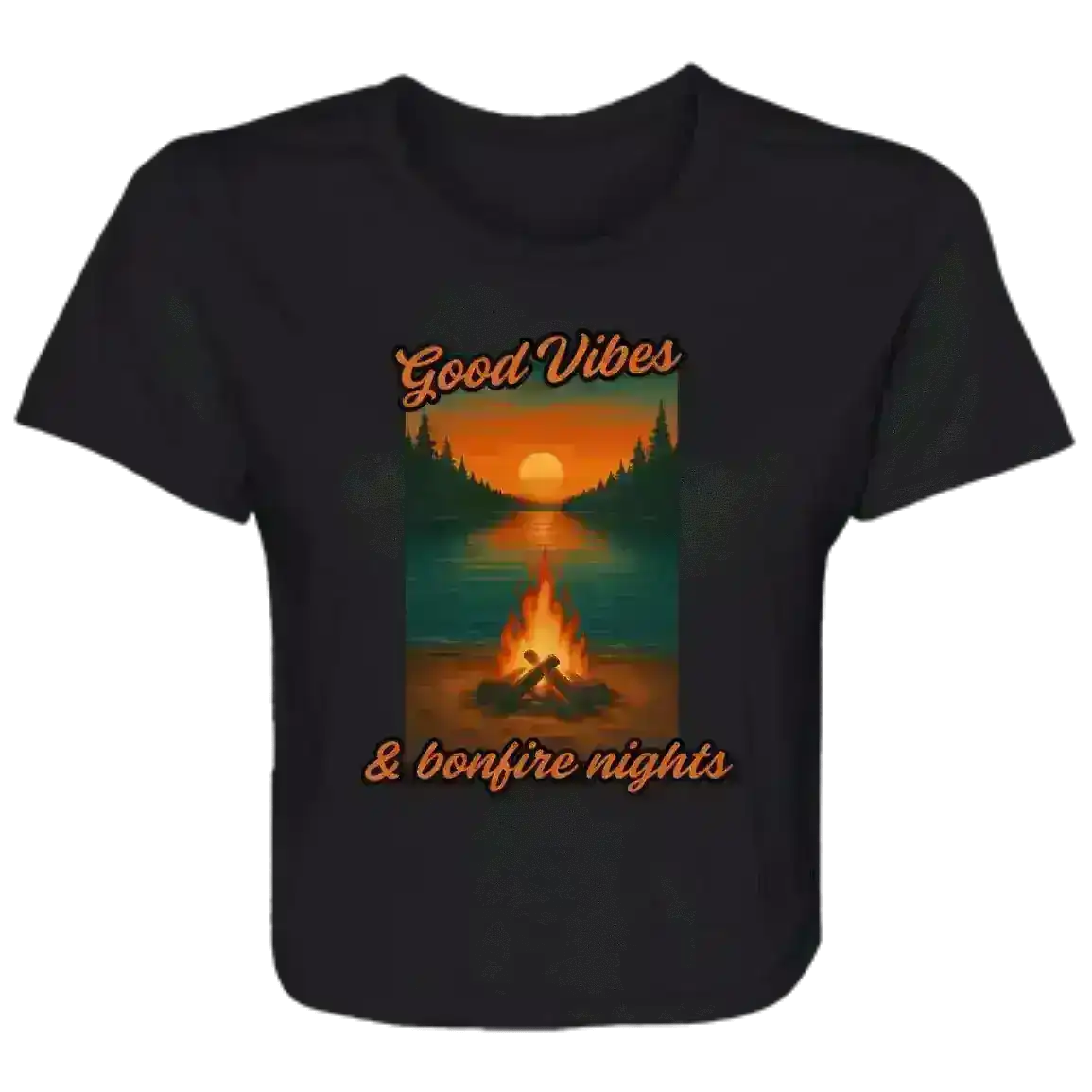 Good Vibes & Bonfire Nights - Crop Top - Cady Creations
