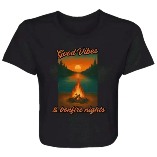 Good Vibes & Bonfire Nights - Crop Top - Cady Creations