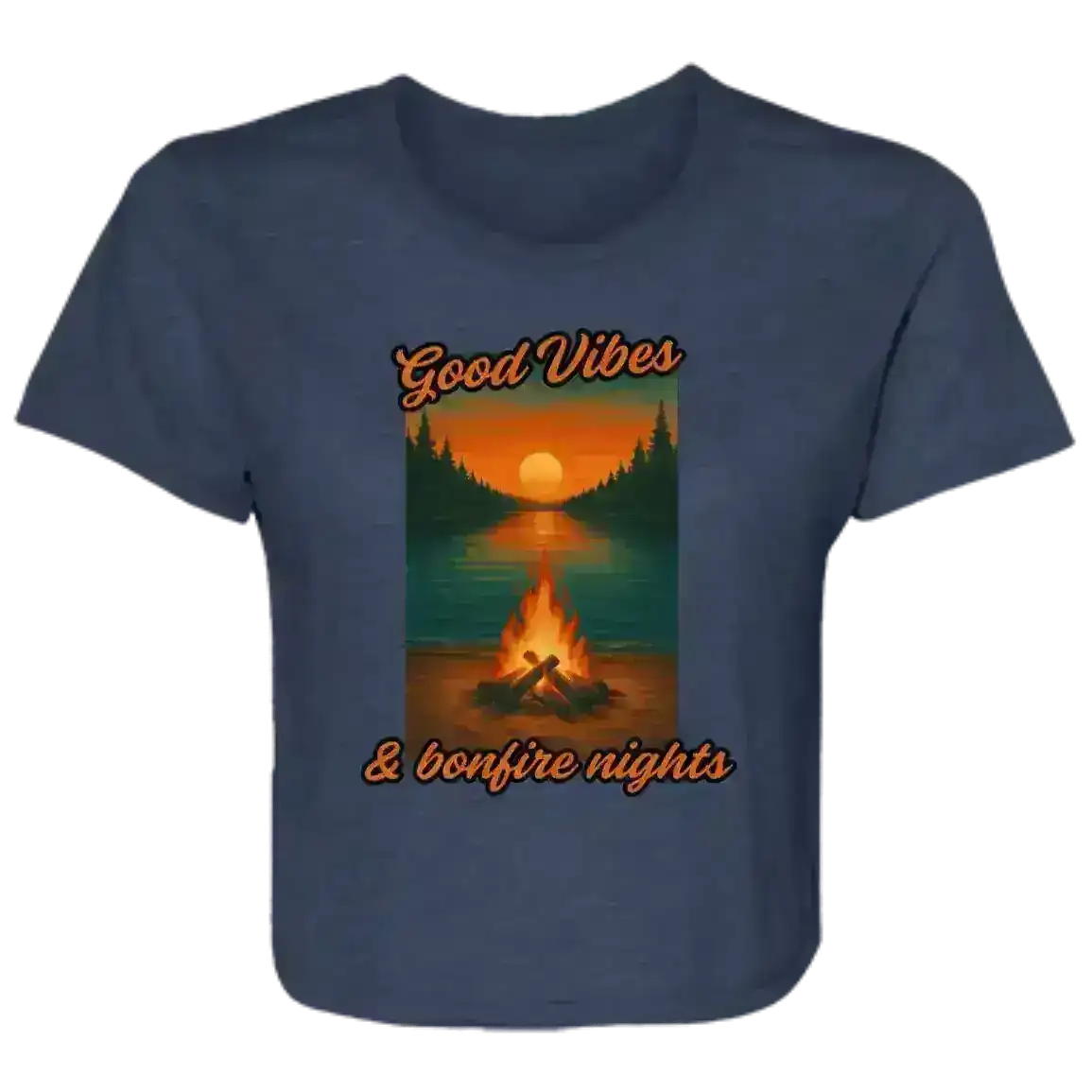 Good Vibes & Bonfire Nights - Crop Top - Cady Creations