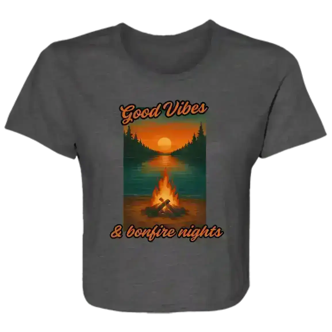 Good Vibes & Bonfire Nights - Crop Top - Cady Creations