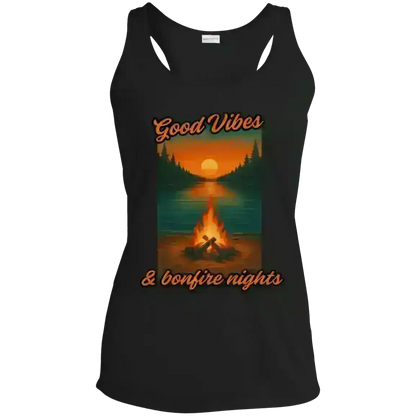 Good Vibes & Bonfire Nights - Racerback Tank - Cady Creations