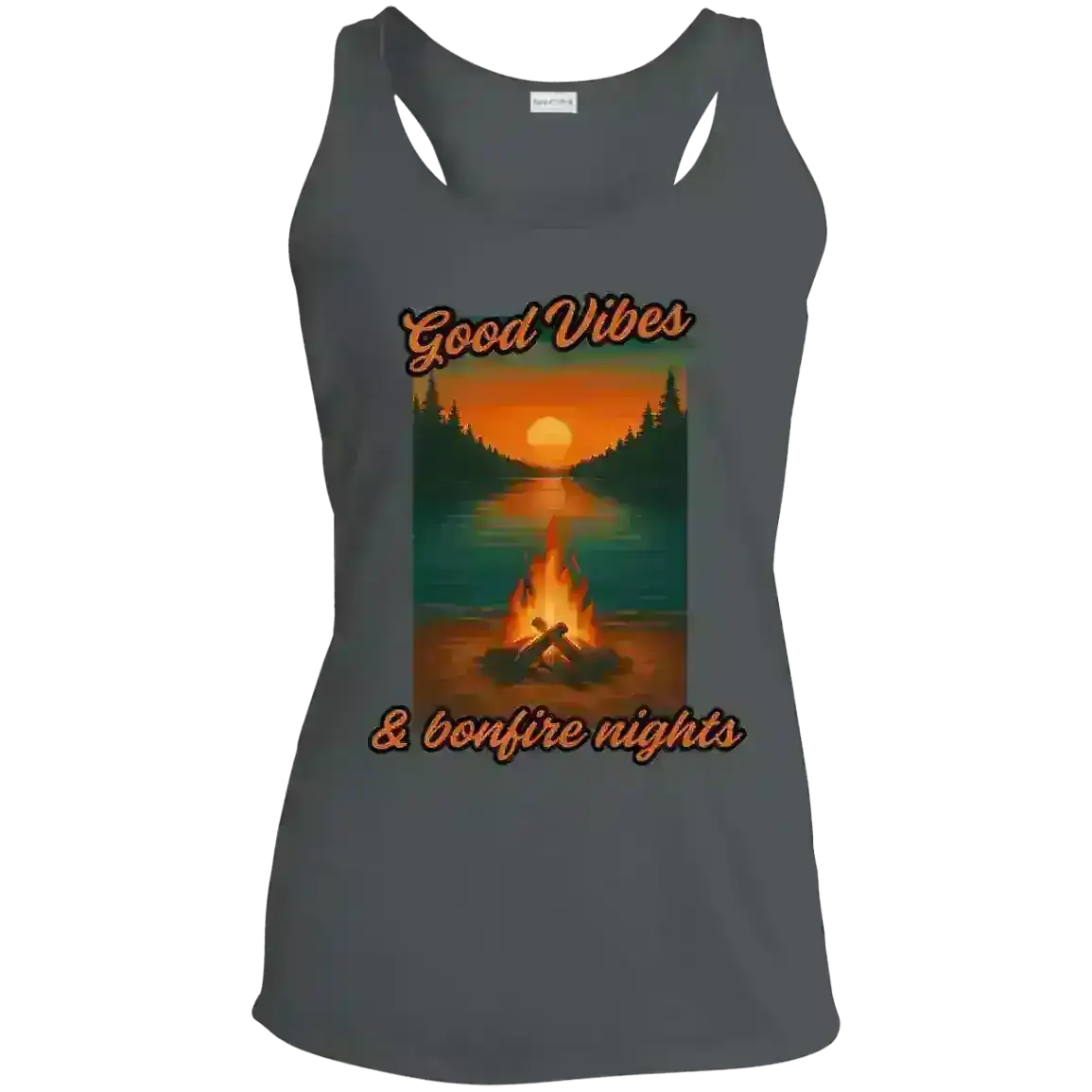 Good Vibes & Bonfire Nights - Racerback Tank - Cady Creations