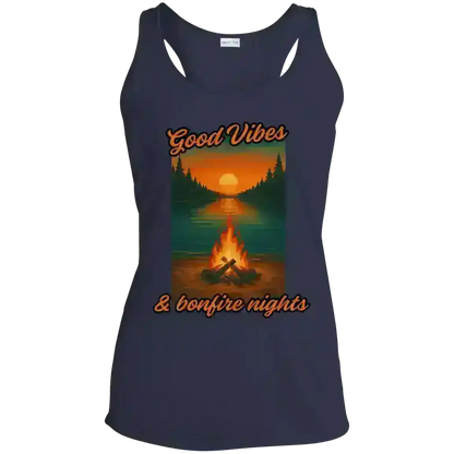 Good Vibes & Bonfire Nights - Racerback Tank - Cady Creations