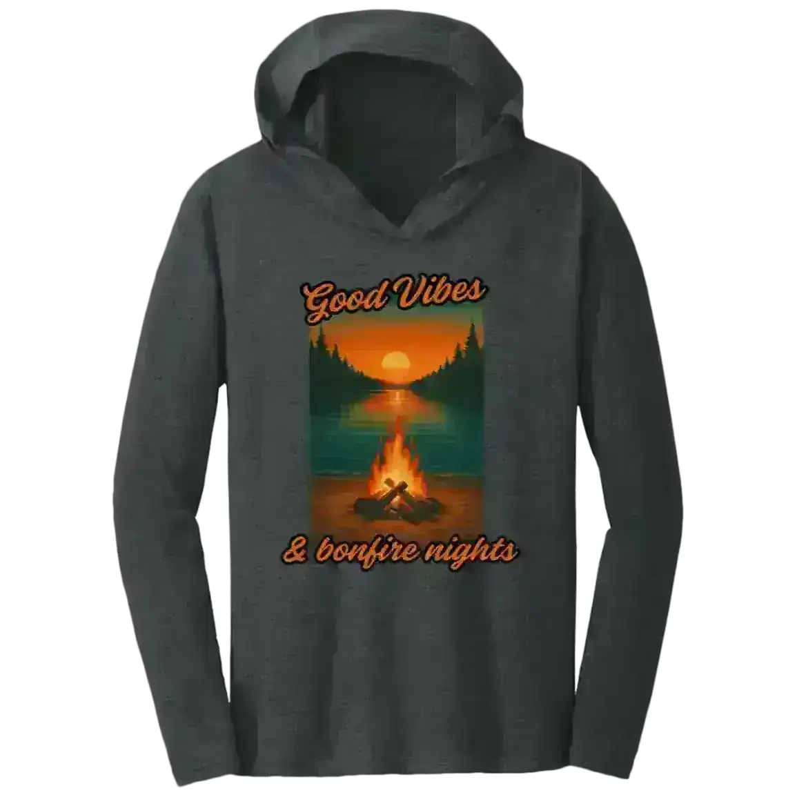 Good Vibes & Bonfire Nights - Tee Shirt Hoodie - Cady Creations