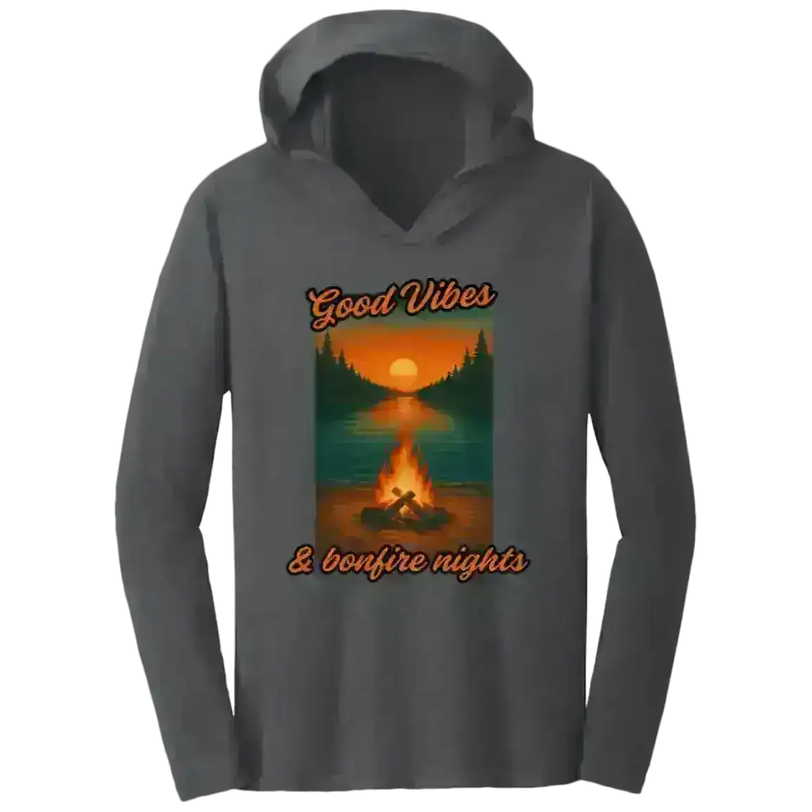 Good Vibes & Bonfire Nights - Tee Shirt Hoodie - Cady Creations