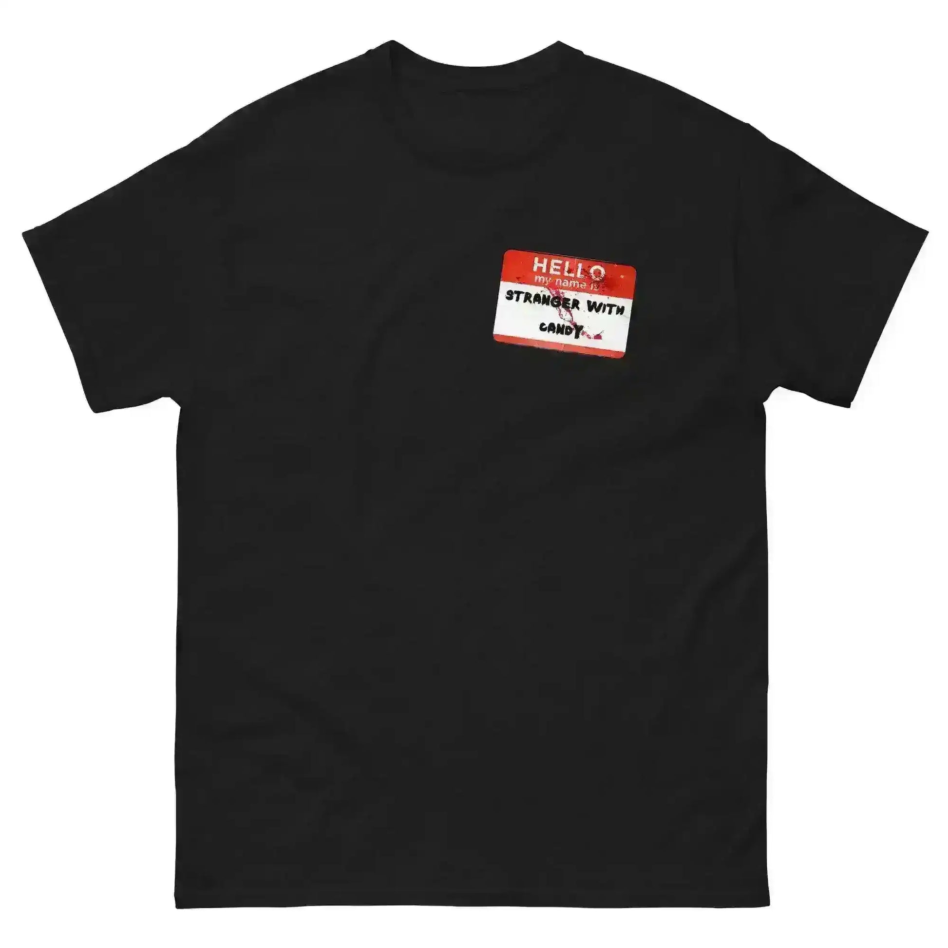 Hello My Name Is Stranger With Candy Unisex Tee - Halloween Dark Humor - Cady Creations
