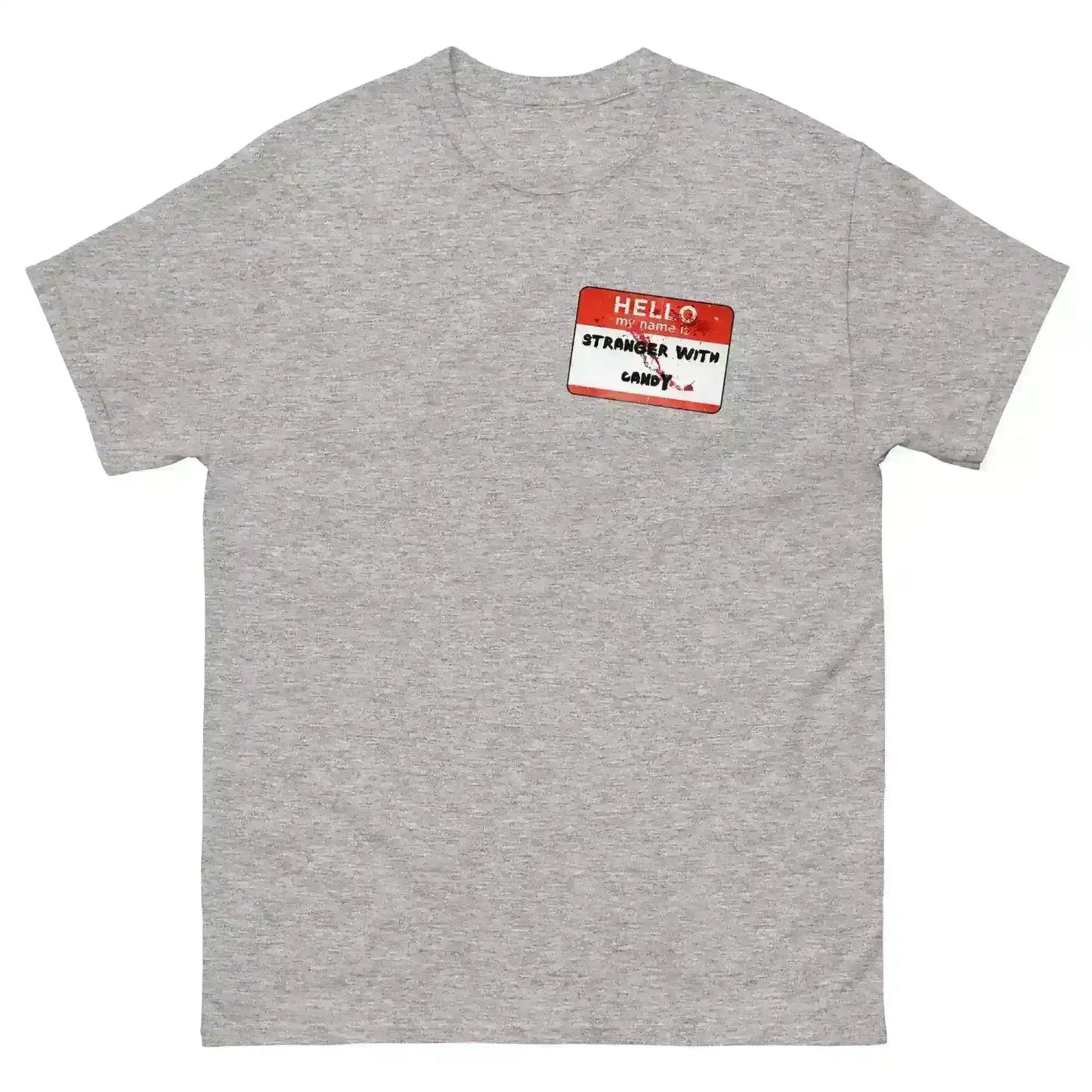Hello My Name Is Stranger With Candy Unisex Tee - Halloween Dark Humor - Cady Creations