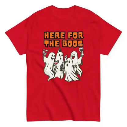 Here For The Boos Unisex Tee - Halloween Drinking Humor - Cady Creations