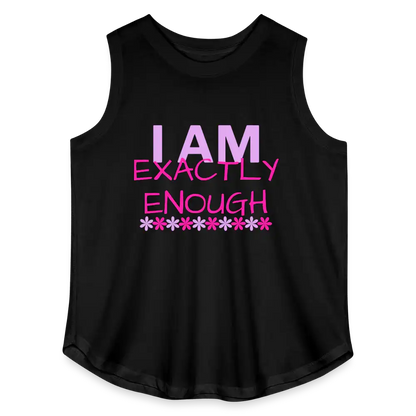 I Am Exactly Enough - Women’s Curvy Tank - black