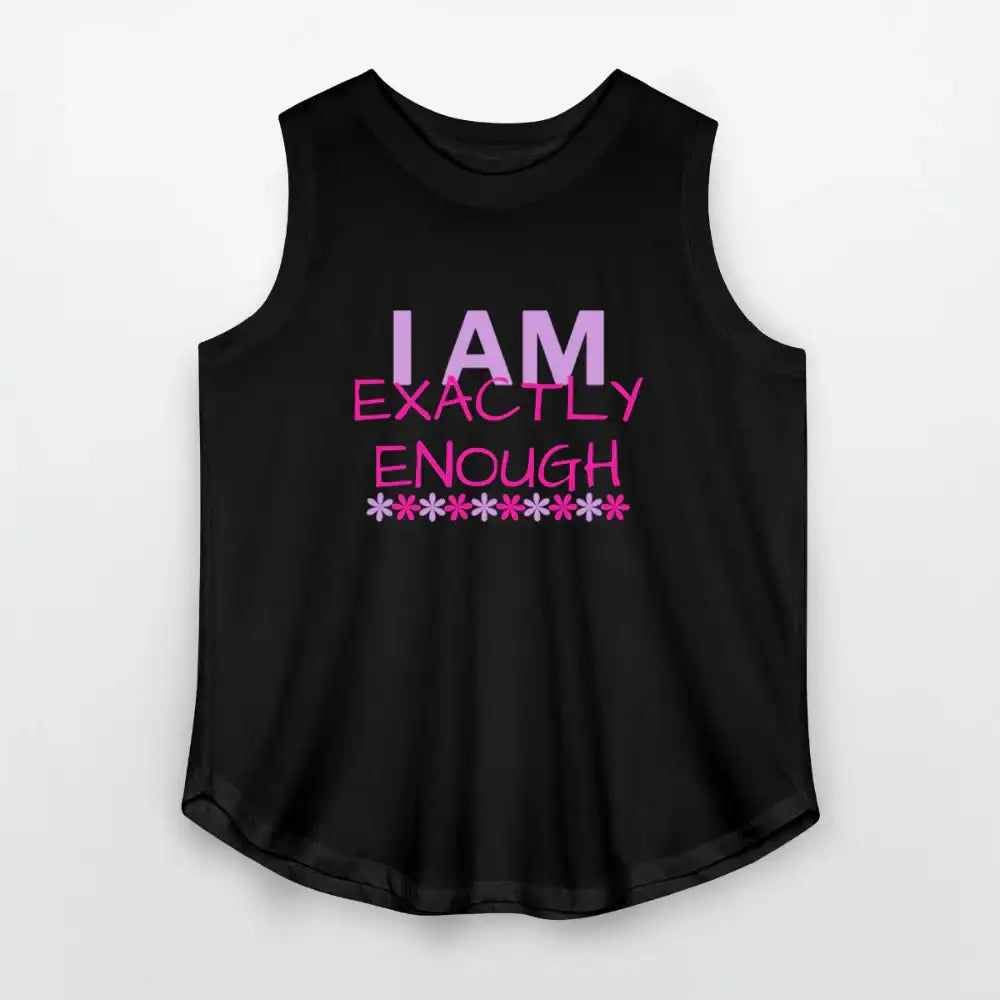 I Am Exactly Enough - Women’s Curvy Tank - black