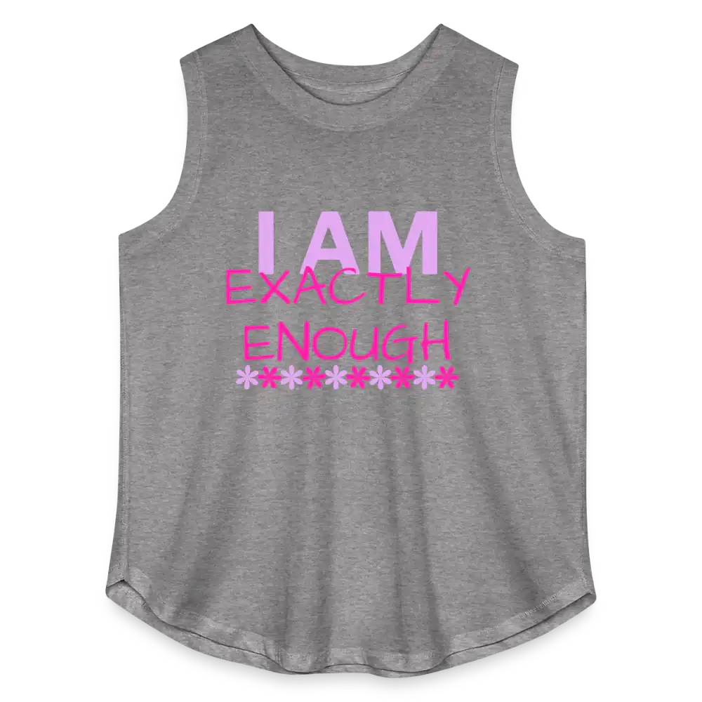 I Am Exactly Enough - Women’s Curvy Tank - granite heather 