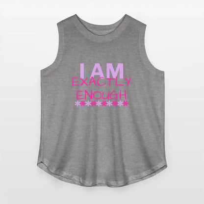 I Am Exactly Enough - Women’s Curvy Tank - granite heather 