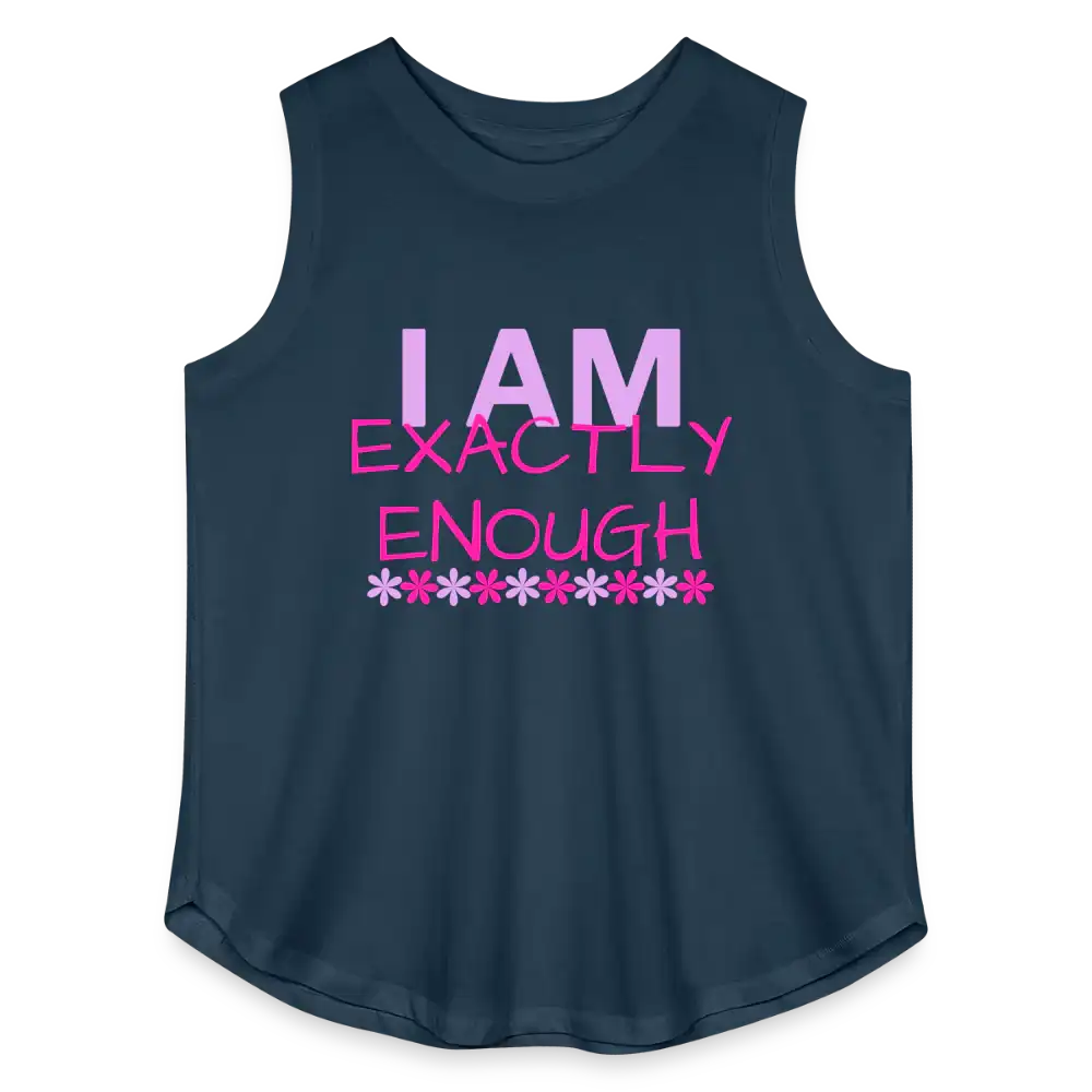 I Am Exactly Enough - Women’s Curvy Tank - denim