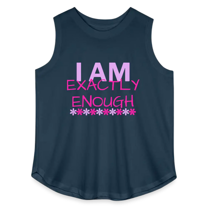 I Am Exactly Enough - Women’s Curvy Tank - denim