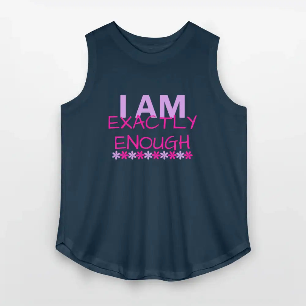 I Am Exactly Enough - Women’s Curvy Tank - denim