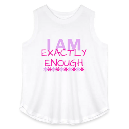 I Am Exactly Enough - Women’s Curvy Tank - white