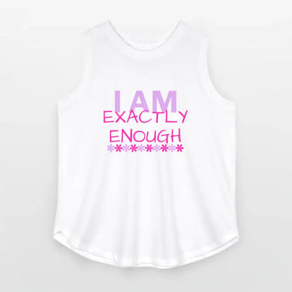 I Am Exactly Enough - Women’s Curvy Tank - white