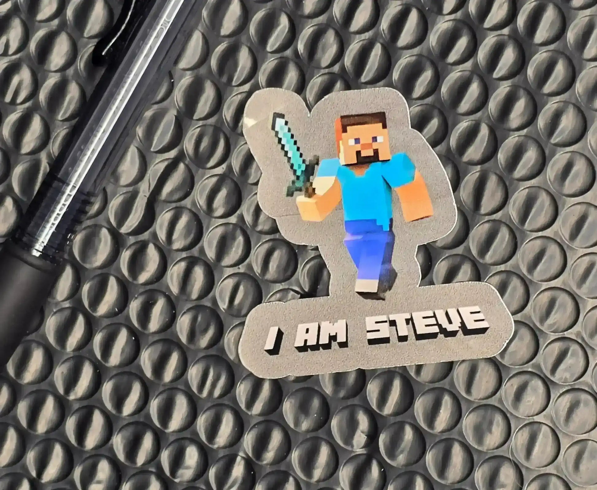 I Am Steve Sticker | Funny Gamer Vinyl Decal | Minecraft-Inspired - Cady Creations