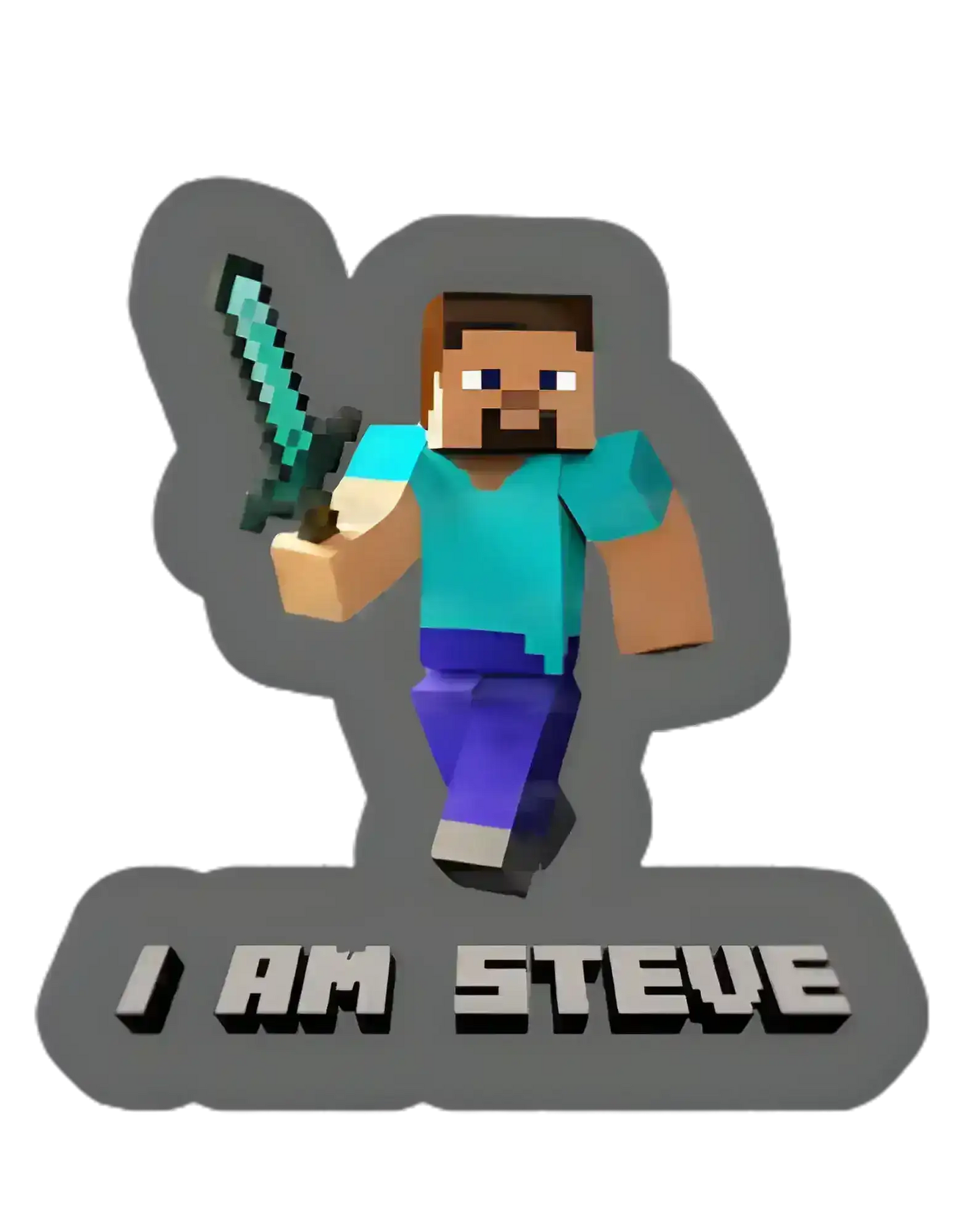  I Am Steve Minecraft - Premium Vinyl Sticker - Cady Creations