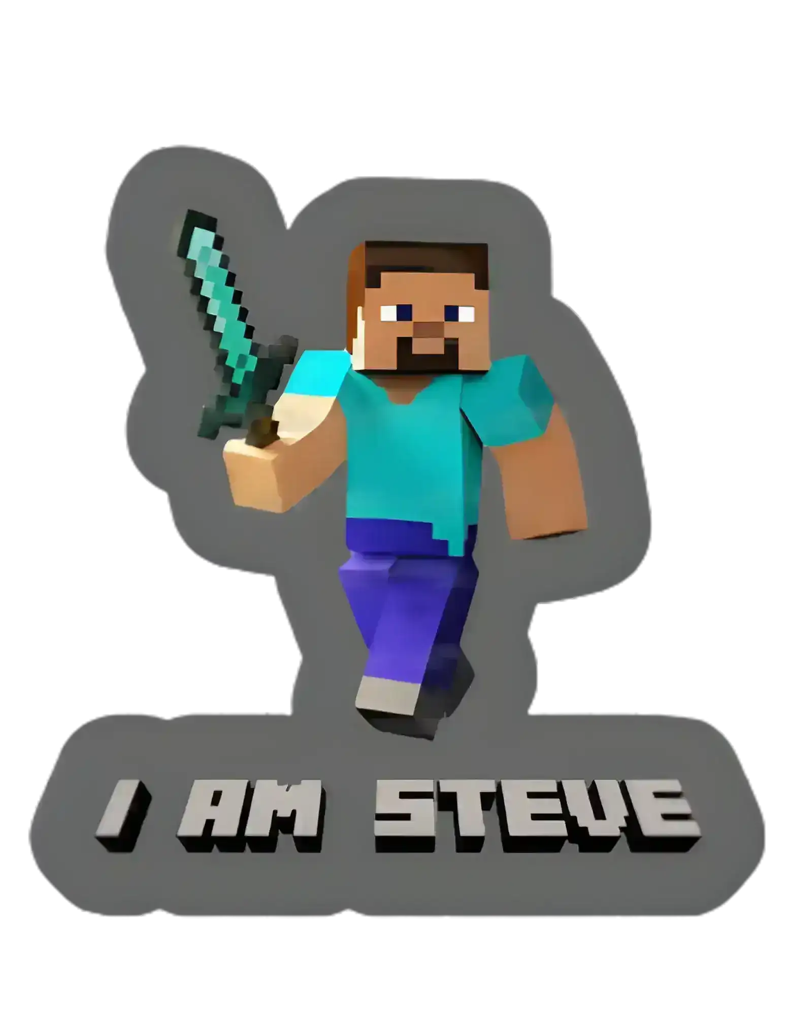  I Am Steve Minecraft - Premium Vinyl Sticker - Cady Creations