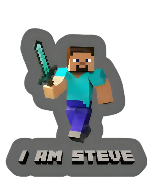  I Am Steve Minecraft - Premium Vinyl Sticker - Cady Creations