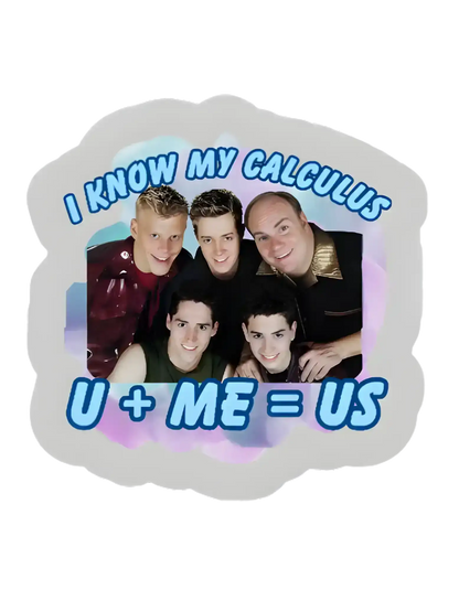  I Know My Calculus U + Me = Us - Premium Vinyl Sticker - Cady Creations