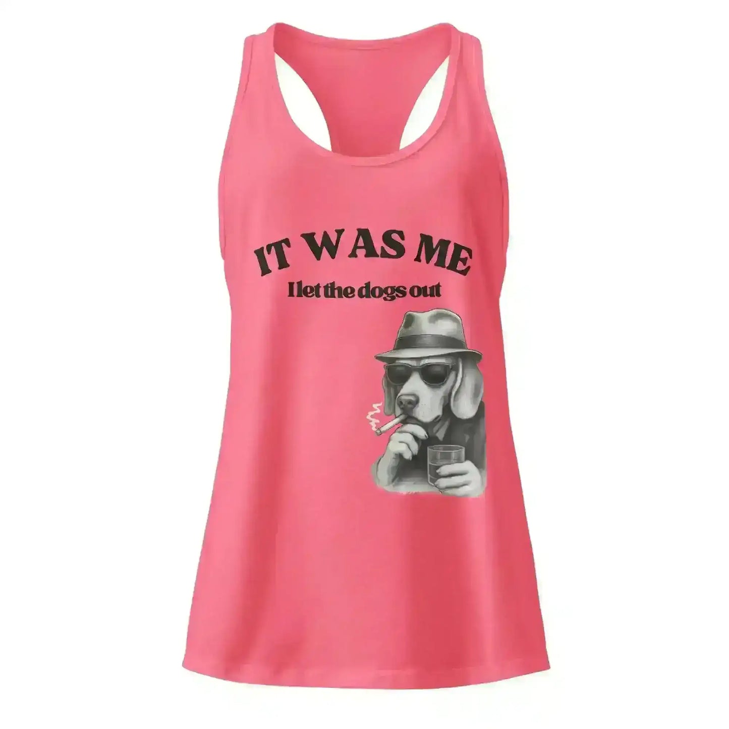 I Let The Dogs Out - Racerback Tank - Cady Creations