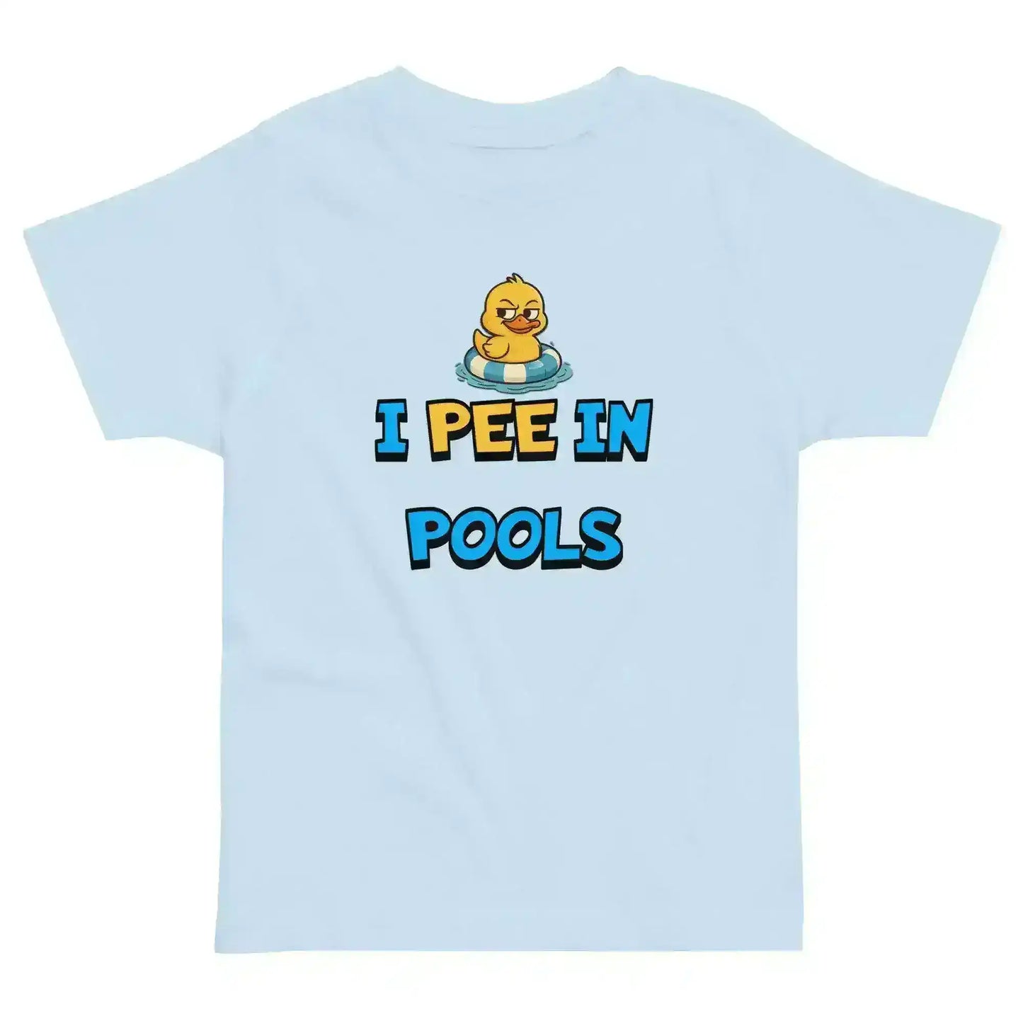 I Pee In Pools Funny Rubber Duck Toddler T-Shirt - Cady Creations