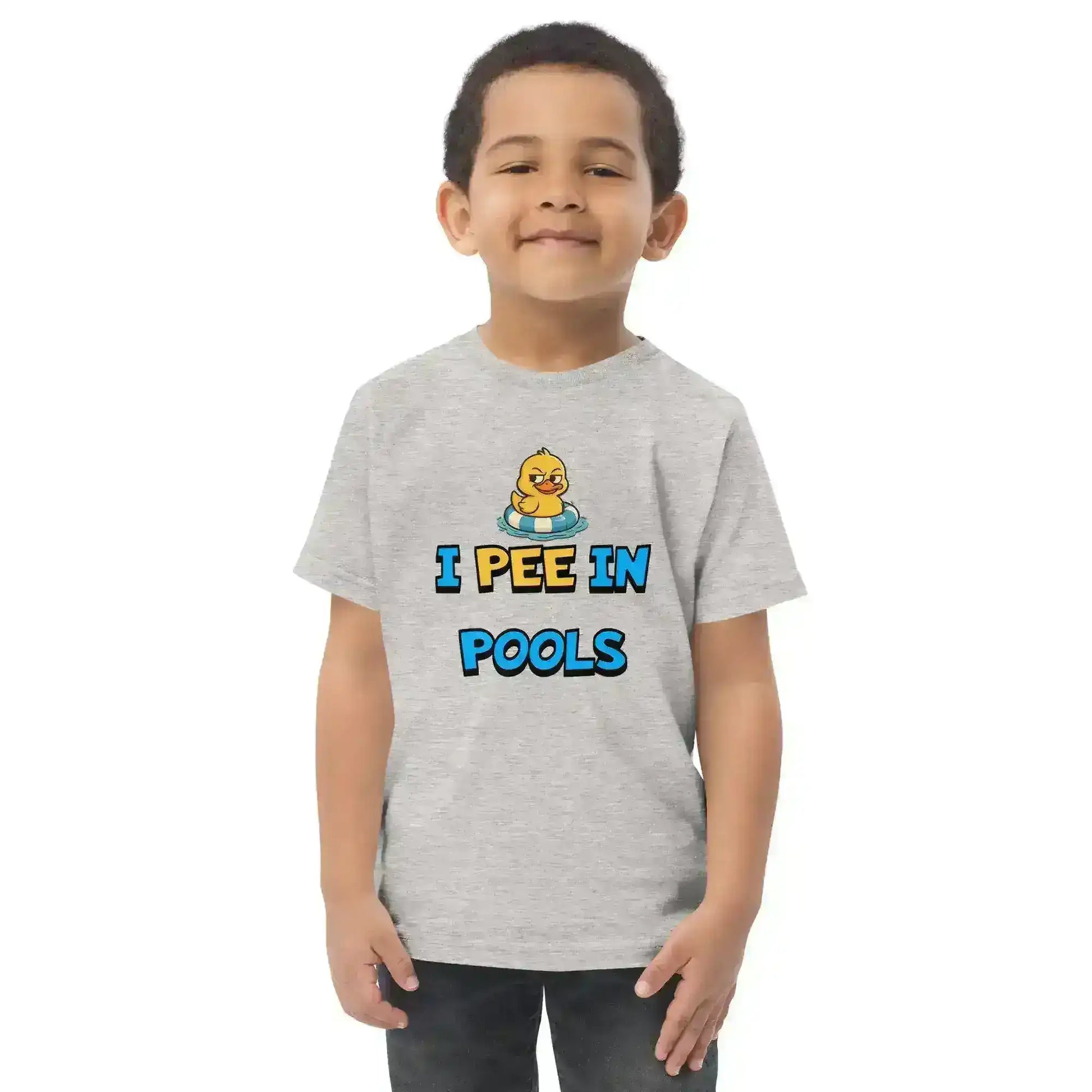 I Pee In Pools Funny Rubber Duck Toddler T-Shirt - Cady Creations
