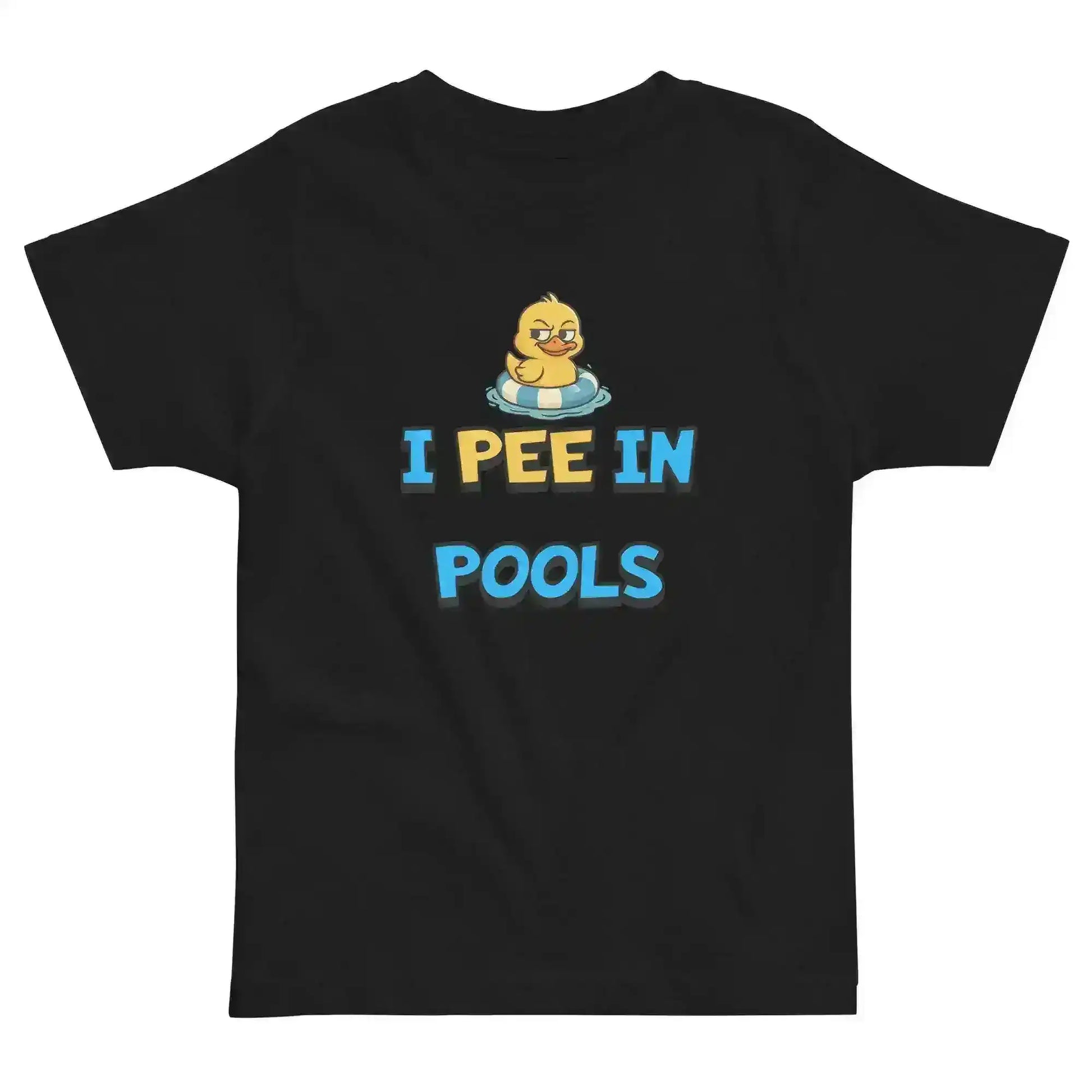 I Pee In Pools Funny Rubber Duck Toddler T-Shirt - Cady Creations
