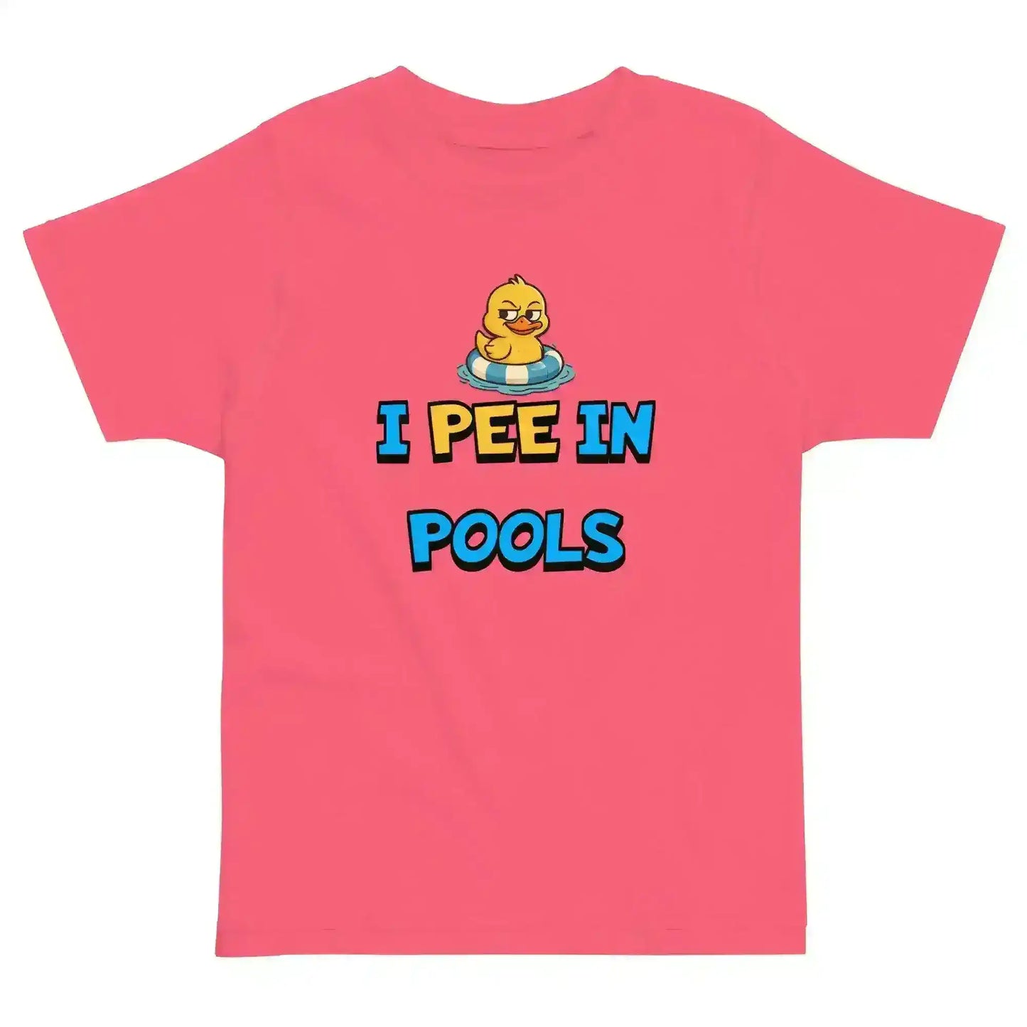 I Pee In Pools Funny Rubber Duck Toddler T-Shirt - Cady Creations